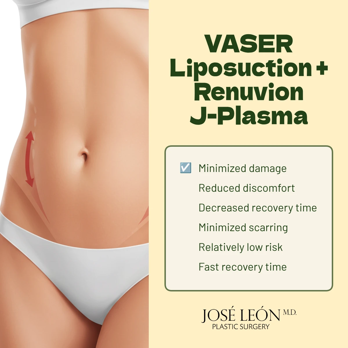 VASER Liposuction + Renuvion J-Plasma | Dr. José León MD, board certified plastic surgeon, Santo Domingo, vaser lipo jose leon, renuvion jose leon, j plasma jose leon