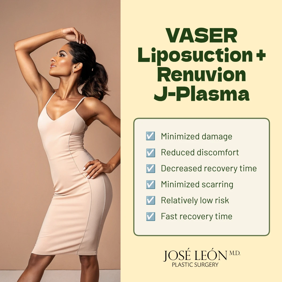 VASER Liposuction + Renuvion J-Plasma | Transformations by Dr. José León MD, board certified plastic surgeon, Santo Domingo, Dominican Republic
