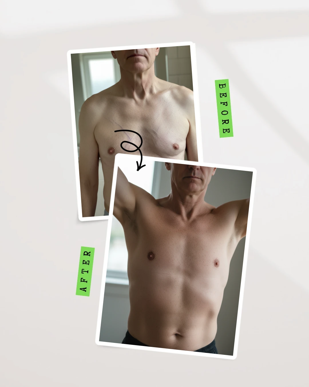 Sagging Male Chest After Weight Loss - Post Bariatric Transformations by Dr. José León, MD - Board Certified Plastic Surgeon, Santo Domingo, Dominican Republic